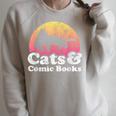 Cats And Comic Books Or Women's Cat And Comic Book Raglan Sleeve Sweatshirt Heather Forest