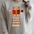 Cats And Reading Books Literature Raglan Sleeve Sweatshirt Heather Forest Cats And Reading Books Literature Raglan Sleeve Sweatshirt Heather Forest