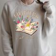 Chapter 6 Years Old For Book Lover 6th Birthday Bookworm Raglan Sleeve Sweatshirt Heather Forest
