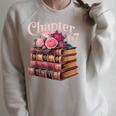 Chapter 67 Floral Book Stack Raglan Sleeve Sweatshirt Heather Forest