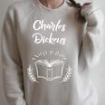 Charles Dickens Tee Shirt Classic Books Lovers Literary Raglan Sleeve Sweatshirt Heather Forest