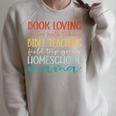 Christian Women Retro Homeschool Mama Book Loving Field Trip Raglan Sleeve Sweatshirt Heather Forest