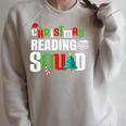 Christmas Reading Squad Xmas Book Lover Bookworm Literature Raglan Sleeve Sweatshirt Heather Forest