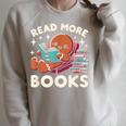 Christmas Teacher Shirt Read More Books Women Raglan Sleeve Sweatshirt Heather Forest