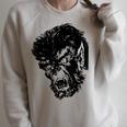 Classic Monster Horror Comic Book Horror Movie Werewolf Raglan Sleeve Sweatshirt Heather Forest
