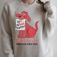 Clifford The Big Red Dog Let's Read Together Vintage Book Raglan Sleeve Sweatshirt Heather Forest Clifford The Big Red Dog Let's Read Together Vintage Book Raglan Sleeve Sweatshirt Heather Forest