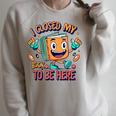 I Closed My Book To Be Here Funny Closed My Book To Be Here Raglan Sleeve Sweatshirt Heather Forest