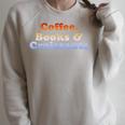Coffee Books & Croissants Retro Vintage Raglan Sleeve Sweatshirt Heather Forest