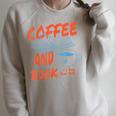 Coffee And Books I Love Them Both Vintage Retro Book Lover Raglan Sleeve Sweatshirt Heather Forest