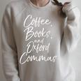 Coffee Books And Oxford Commas Shirt Reading Tee Raglan Sleeve Sweatshirt Heather Forest Coffee Books And Oxford Commas Shirt Reading Tee Raglan Sleeve Sweatshirt Heather Forest