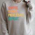 Coffee Books Pickleball Reading Lovers Bookworm Raglan Sleeve Sweatshirt Heather Forest