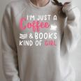 Coffee Lover Saying For Women Book Reading Club Librarian Raglan Sleeve Sweatshirt Heather Forest