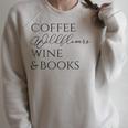 Coffee Wildflowers Wine & Books Raglan Sleeve Sweatshirt Heather Forest Coffee Wildflowers Wine & Books Raglan Sleeve Sweatshirt Heather Forest