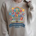 Color Our World Summer Reading 2025 Book Wildflowers Raglan Sleeve Sweatshirt Heather Forest Color Our World Summer Reading 2025 Book Wildflowers Raglan Sleeve Sweatshirt Heather Forest