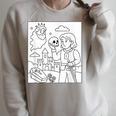 Coloring Book Hamlet Ghost Yorick Castle Shakespeare Play Raglan Sleeve Sweatshirt Heather Forest