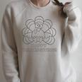 Coloring Book Style Blank Happy Thanksgiving Turkey Raglan Sleeve Sweatshirt Heather Forest