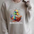 Cool Vintage Easily Distracted By Ducks & Books Lover Raglan Sleeve Sweatshirt Heather Forest Cool Vintage Easily Distracted By Ducks & Books Lover Raglan Sleeve Sweatshirt Heather Forest