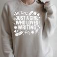 Cool Writing For Women Girls Book Writer Author Poetry Raglan Sleeve Sweatshirt Heather Forest
