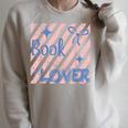 Coquette Bow Book Reading Book Lover Bookish Readers Book Raglan Sleeve Sweatshirt Heather Forest