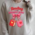 Coquette Reading Is My Favorite Sport Cute Book Lovers Premium Tri-Blend Raglan Sleeve Sweatshirt Heather Forest Coquette Reading Is My Favorite Sport Cute Book Lovers Premium Tri-Blend Raglan Sleeve Sweatshirt Heather Forest