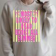 Coquette Striped Most Likely To Read Books All Summer Raglan Sleeve Sweatshirt Heather Forest