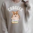 Corgee Lovers Corgeek Book Lovers Raglan Sleeve Sweatshirt Heather Forest