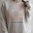 Cozy Bookish Fall Vibes Pumpkin Latte Books Autumn Reading Raglan Sleeve Sweatshirt Heather Forest