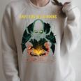 Cthulhu Necronomicon Fun With Books Cosmic Horror Cthulhu Raglan Sleeve Sweatshirt Heather Forest