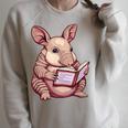 Cute Armadillo With Book I Armadillo Raglan Sleeve Sweatshirt Heather Forest