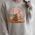 Cute Axolotl Reading Books Cozy Bookworm Raglan Sleeve Sweatshirt Heather Forest Cute Axolotl Reading Books Cozy Bookworm Raglan Sleeve Sweatshirt Heather Forest