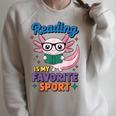 Cute Axolotl Reads Books Reading Is My Favorite Sport Book Raglan Sleeve Sweatshirt Heather Forest Cute Axolotl Reads Books Reading Is My Favorite Sport Book Raglan Sleeve Sweatshirt Heather Forest