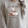 Cute Book Loving Duck Raglan Sleeve Sweatshirt Heather Forest