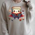 Cute Book Super Hero Reading Superhero Raglan Sleeve Sweatshirt Heather Forest