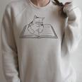 Cute Cat Reading Book Literature Kitty Raglan Sleeve Sweatshirt Heather Forest Cute Cat Reading Book Literature Kitty Raglan Sleeve Sweatshirt Heather Forest