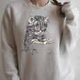 Cute Cat Reading Book Teacher Librarian Cat Lover Book Club Men Women Kids Raglan Sleeve Sweatshirt Heather Forest