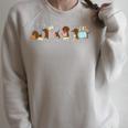 Cute Dachshund Book Reading Wiener Dog Bookish Librarian Raglan Sleeve Sweatshirt Heather Forest