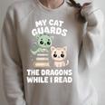 Cute Fantasy Book Reader Apparel Cat Dragon Bookish Magic Raglan Sleeve Sweatshirt Heather Forest Cute Fantasy Book Reader Apparel Cat Dragon Bookish Magic Raglan Sleeve Sweatshirt Heather Forest