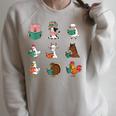 Cute Farm Animals Reading Books Teacher Library Reader Raglan Sleeve Sweatshirt Heather Forest