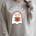 Cute Ghost Reading Book Booooks Teacher Halloween School Kid Raglan Sleeve Sweatshirt Heather Forest Cute Ghost Reading Book Booooks Teacher Halloween School Kid Raglan Sleeve Sweatshirt Heather Forest