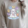 Cute Ghost Reading Books Spooky Magical Tales Witchy Raglan Sleeve Sweatshirt Heather Forest Cute Ghost Reading Books Spooky Magical Tales Witchy Raglan Sleeve Sweatshirt Heather Forest