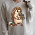 Cute Hedgehog Classics Stories Knowledge Fiction Reading Raglan Sleeve Sweatshirt Heather Forest