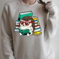 Cute Hedgehog Reading A Book Nerd Readers Raglan Sleeve Sweatshirt Heather Forest Cute Hedgehog Reading A Book Nerd Readers Raglan Sleeve Sweatshirt Heather Forest