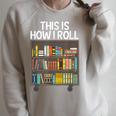 Cute Library Art For Men Women Book Reader School Librarian Raglan Sleeve Sweatshirt Heather Forest
