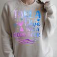 Cute Mermaid Librarian Teacher Dive Into A Good Book Reading Raglan Sleeve Sweatshirt Heather Forest