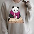 Cute Panda With Book And Hot Cocoa Reading Raglan Sleeve Sweatshirt Heather Forest Cute Panda With Book And Hot Cocoa Reading Raglan Sleeve Sweatshirt Heather Forest