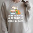 Cute Pet Animals Book Easily Distracted By Dogs Cats & Books Raglan Sleeve Sweatshirt Heather Forest Cute Pet Animals Book Easily Distracted By Dogs Cats & Books Raglan Sleeve Sweatshirt Heather Forest