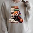 Cute Red Panda Reading Book Animal Bookworm Raglan Sleeve Sweatshirt Heather Forest Cute Red Panda Reading Book Animal Bookworm Raglan Sleeve Sweatshirt Heather Forest
