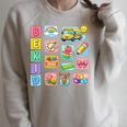 Cute Teacher Life With Crayons Rainbow Books Apple School Raglan Sleeve Sweatshirt Heather Forest Cute Teacher Life With Crayons Rainbow Books Apple School Raglan Sleeve Sweatshirt Heather Forest