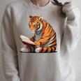 Cute Tiger Is Reading a Book Reading Tiger Raglan Sleeve Sweatshirt Heather Forest Cute Tiger Is Reading a Book Reading Tiger Raglan Sleeve Sweatshirt Heather Forest