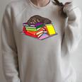 Dachshund Book Reading Lovers Bookworm Girls Teachers Raglan Sleeve Sweatshirt Heather Forest